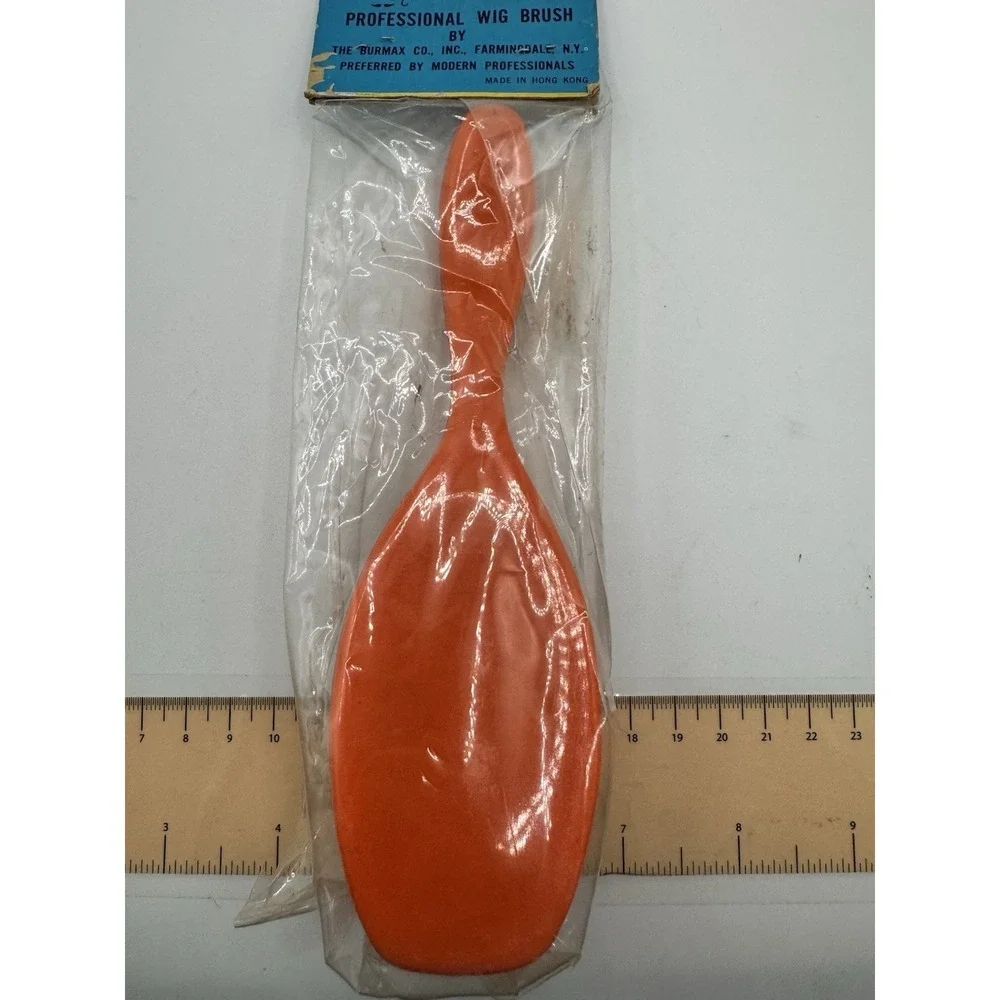 Vintage Aristocrat‎ Professional Wig Brush - Orange Made In Hong Kong NOS